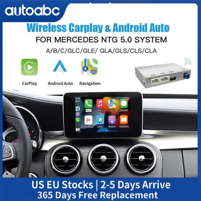 Imagen del producto de Adaptador inalámbrico para CarPlay y Android Auto: conexión de audio Bluetooth, interfaz multimedia