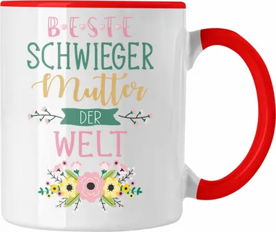 Produktbild von Trendation - Beste Schwiegermutter Der Welt Tasse Geschenk zum Geburtstag von Schwiegersohn Schwiegerteochter für Schwiegermama Muttertag (Rot)