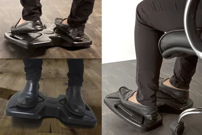 Image de UNiLUX Repose-pieds UPDOWN pivotant noir