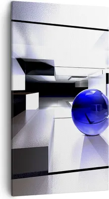 Produktbild von Bild auf Leinwand - Leinwandbild - Grafik kugel geometrie - 45x80cm - Wand Bild - Wanddeko - Leinwanddruck - Bilder - Kunstdruck - Wanddekoration - Leinwand bilder - Wandkunst - PA45x80-2368