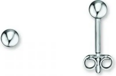 Produktbild von Ohrstecker Kugel O 3,0 mm 925/- Silber rhodiniert