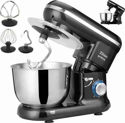 Produktbild von Zilan Küchenmaschine | 1000 Watt | 6 Geschwindigkeitsstufen | Pulsfunktion | 4,5 Liter |