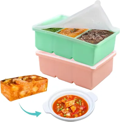 Produktbild von Silikon Gefrierform mit Deckel, für Brühe, BPA-frei, stapelbar, für Küche