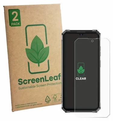 Produktbild von 2x ScreenLeaf Schutzfolie für Oukitel G7 nachhaltiger Displayschutz Display Schutz Folie Klar Transparent