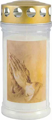 Produktbild von Jeka 387611 Gedenkkerze &quot Betende Hände&quot 170 x 75 mm 4 Tage