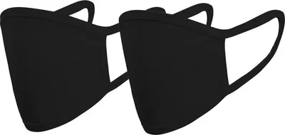 Produktbild von 2x Gesichtsmasken Baumwolle Wiederverwendbar Schwarz Aus Polen
