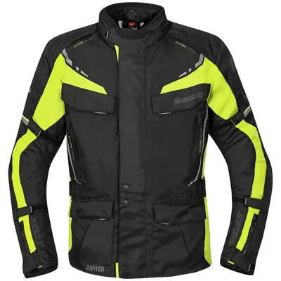 Produktbild von Germot Herren Motorradjacke Jupiter , Schwarz Gelb, M