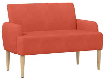 Obrázek produktu pro Dvoumístná sedačka s červeno-oranžovým potahem, rozměry 116 x 67 x 81 cm