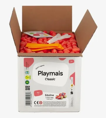 Produktbild von PlayMais Bastel Kreativität Eduline Classic Refill 1000 rot red ab 3 Jahren