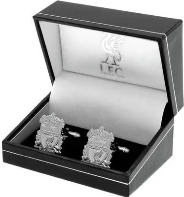 Immagine prodotto di Liverpool FC - Gemelli da polso, stemma in rilievo BS1543 (Taglia unica) (Argento)