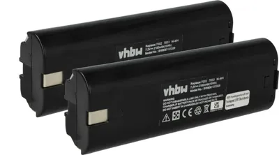 Produktbild von vhbw 2x Akku kompatibel mit Makita 9200D, DA302DW, DA3000D, DA3000DW, 9500D, 9500DW, DA302D, DA301D, DA301DW Werkzeug (2100 mAh, NiMH, 7,2 V)