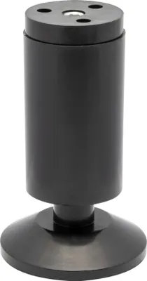 Produktbild von WAGNER Möbelfuß SCHWARZ - Ø 40 x 100 mm, Verstellfuß, QuickClick® Gleiter Ø 25 mm & Anschraubplatte, Kunststoff - 12026101