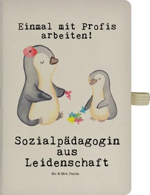Produktbild von Mr. & Mrs. Panda Skizzenbuch Sozialpädagogin Leidenschaft - Transparent - Geschenk, Kladde, Tagebuch, notizbuch, a4, Journal, Hardcover, Jubiläum