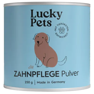 Produktbild von Zahnpflege Pulver für Hunde 250 g – Hunde Zahnsteinentferner und Mundgeruch-Stopper – 100% natürliche Zahnreinigung ohne Zahnbürste – Germany