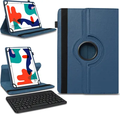 Produktbild von Tablet Tasche Hülle Huawei MatePad T10 9.7 Schutzhülle Bluetooth Tastatur QWERTZFarben:Blau