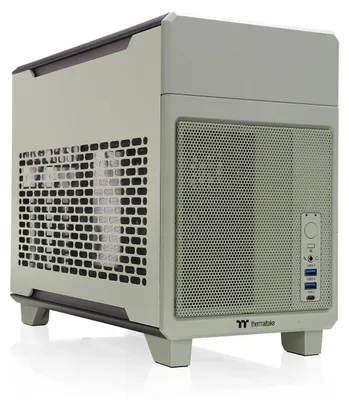 Produktbild von Thermaltake TR100, Mini Tower, PC, Grün, Mini-ITX, SPCC, Stahl, Heimbüro