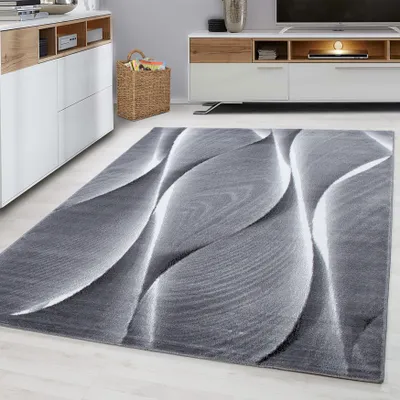 Zdjęcie produktu dla Ayyildiz | Dywan nowoczesny PARMA - 200 cm x 290 cm - Szaro-czarny - Geometryczny wzór - Oeko-Tex 100