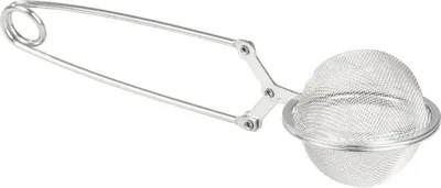 Image de Passoire MagicHome, a thé, ronde, avec support, en inox, 15,5x5 cm