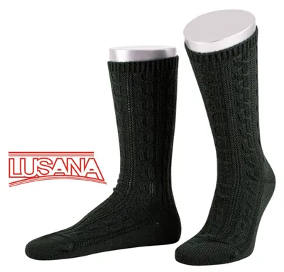 Produktbild von Lusana Trachtenstrümpfe L5697, hochwertig, traditionelles Muster, hoher Tragekomfort