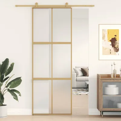 Produktbild von Möbel Schiebetür Golden 76x205 cm Matt ESG-Glas und Aluminium - Haustüren 155157