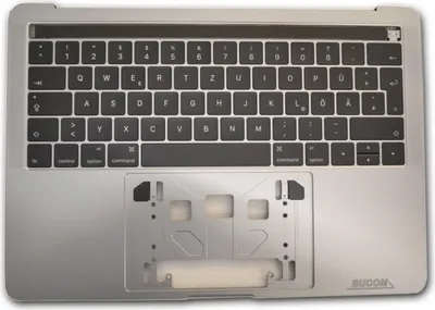 Produktbild von A1706 DE Topcase mit Tastatur Beleuchtet 2016 Palmrest grau für Apple Macbook Pro 13"