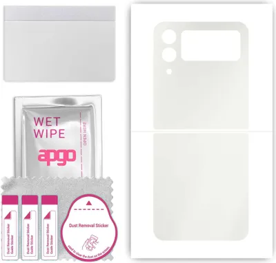 Produktbild von apgo Rückseite Schutzfolie, Matt, kompatibel mit Samsung Galaxy Z Flip4, Hinten Hydrogel-Displayschutzfolie mit Positionierhilfe, kratzfest, einfache Montage