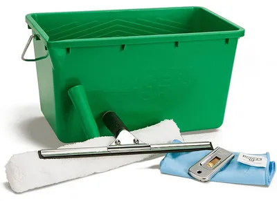 Produktbild von Fensterreiniger Set Fensterputzset - 5-teilig - Eimer 18 L - Mikrofasertuch - Abzieher