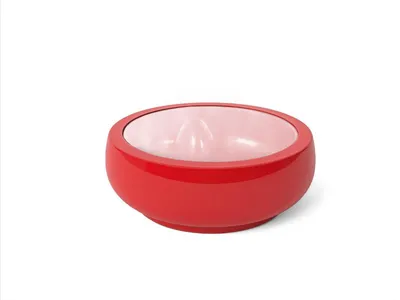 Produktbild von Runder Beistelltisch 100 cm modernes Design für draußen Chubby Side Table Slide - Rot