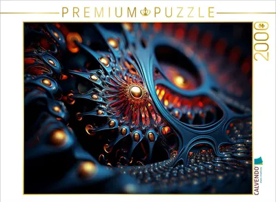 Produktbild von CALVENDO Puzzle Fraktal kombiniert mit Korallenstruktur in 3D | 2000 Teile Lege-Größe 90x67cm Foto-Puzzle für glückliche Stunden