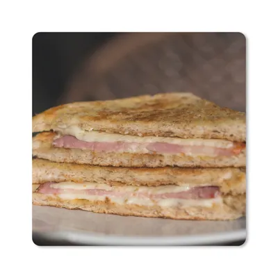 Produktbild von MuchoWow® Mauspad Mousepad Stapelbares Sandwich zum Frühstück oder Mittagessen 20x20 cm - Mousepads - Maus Mat - Pad - Mausunterlage - Desk Mat - Bureauartikeln