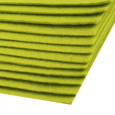 Produktbild von Bastelfilz 1 Bogen 20x30cm, 1,5-2mm stark, 300g/m² feste Qualität, 20 Farben, Farbe:gelbgrün