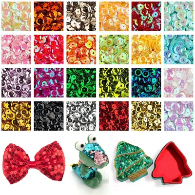 Pailletten-Set 36000 Stk., 5 mm, 24 Farben, Bastelbedarf