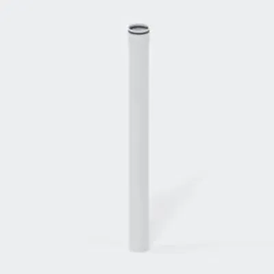 Produktbild von POLOPLAST Rohr, POLO-KAL 3S, mit Steckmuffe, DN90, 90x1000mm, PP-MD, weiß, Stange mit 1m, 1 Stk.
