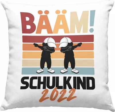 Produktbild von Trendation - Einschulung Jungs Geschenk für Schultüte Füllung Deko-Kissen mit Füllung 40x40 Schulstart 1. Schultag Schuleinführung Schulanfang Geschenkidee Schulkind Junge (Grün)