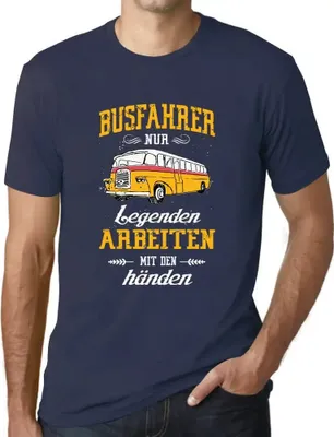Produktbild von Herren Grafik T-Shirt Busfahrer Nur Legenden Öko-Verantwortlich Vintage Jahrgang Kurzarm Lustige Druck Geburtstag Geschenk Mann