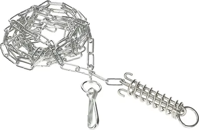 Produktbild von KOTARBAU® Hundekette 3 mm 3 m mit Stoßgedämpfter Sprungfeder und Verschluss Starker Verzinktes Stahldraht Schutz für den Hund