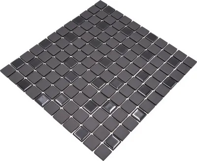 Produktbild von Keramikmosaik CU G70 schwarz 32,7x30,2 cm