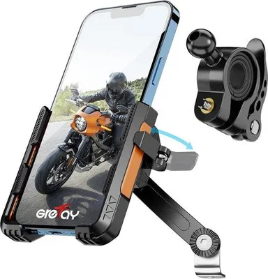 Produktbild von Motorrad-Handyhalterung - 360° drehbare Smartphone-Halterung für Smartphones mit einer Größe von 4,0 bis 7,0 Zoll - geeignet für Motorräder und Elektrofahrzeuge