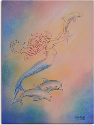 Produktbild von ARTland Leinwandbild Delphine Engel Größe: 30x40 cm