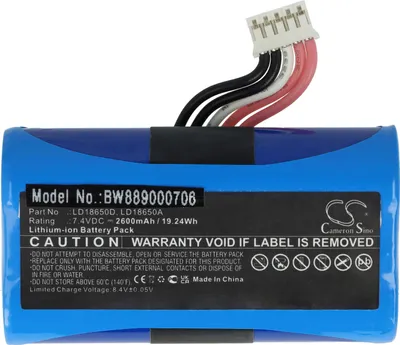 Produktbild von vhbw Akku Ersatz für Ingenico LD18650D für Barcodescanner POS (2600 mAh, 7,4 V, Li-Ion)