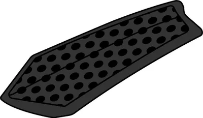 Produktbild von Schwarze Frontgrillabdeckung für den Airoh TRR S Helm