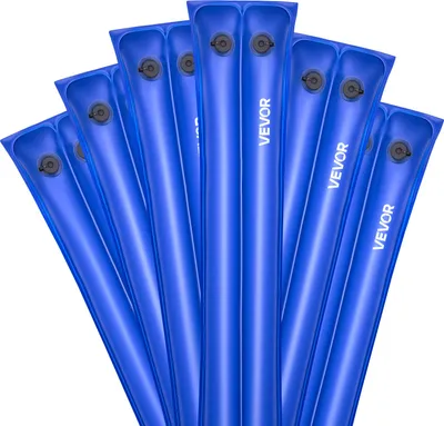 Obrázek produktu pro VEVOR zátěžový vak do bazénu, 6 balení po 238 cm, 0,4 mm silné PVC vaky se zátěží s nepropustným šroubovacím uzávěrem, vaky na vodu pro zajištění bazénových krytů v zimě, modrá barva