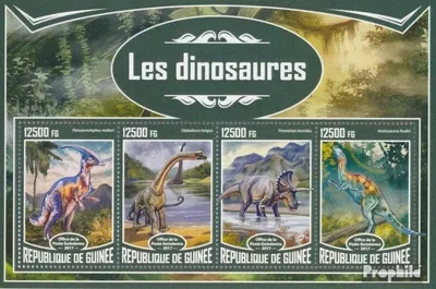 Produktbild von Briefmarken Guinea 2017 Mi 12416-12419 Kleinbogen (kompl. Ausgabe) postfrisch Dinosaurier