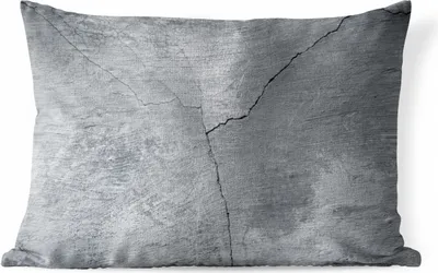 Produktbild von MuchoWow® Outdoor Kissen - Beton - Grau - Riss - 60x40 cm - Wetterfest - Lounge Kissen - Zierkissen - Kissen für Innenräume