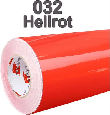 Produktbild von (5,60€/m²) Oracal® Möbelfolie 032 Hellrot Glanz 31,5 cm Breite Laufmeterware selbstklebende Folie Plotterfolie Klebe Folie Oracal 621 Küchenfolie