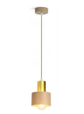 Produktbild von FKL DESIGN Home Deco Hängelampe Hängeleuchte Ecru-Gold 1-flammig E27 Metall Lampeschirme Lampe aus Serie N485 (ZS1)