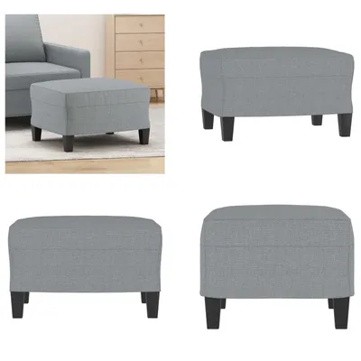 Zdjęcie produktu dla vidaXL Podnóżek jasnoszary 60x50x41 cm tkanina - podnóżek - stołek - ławka - podnóżek