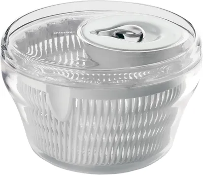 Produktbild von Famanu Salatschleuder - transparent - Ø 28 x H 18 cm - rutschfester Boden - mit Handkurbel