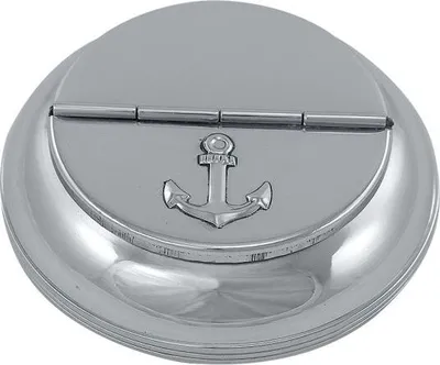 Produktbild von Klappaschenbecher Anker Aschenbecher Ascher Messing vernickelt Ø 10cm Klappascher