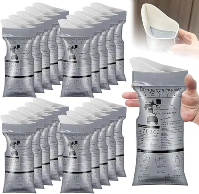 Imagen del producto de Bolsas para orina con gel, 700 ml, 20 unidades, para uso en viajes